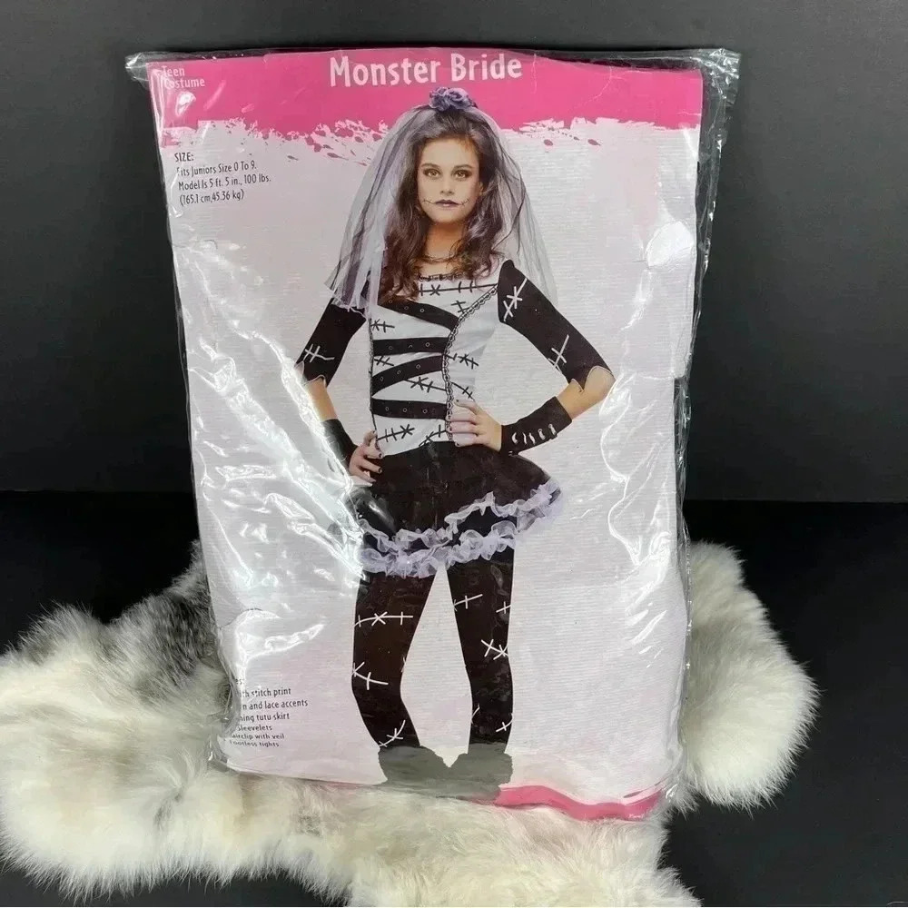 Monster Bride Halloween Set - Junior Gothic Frankenstein Dress